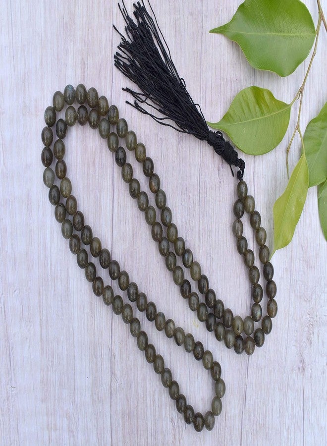 Pyramid Tatva Labradorite Mala - 108 Natural 8mm Beads Jap Mala for Meditation, Reiki, Yoga & Chakra Balancing - Image 5