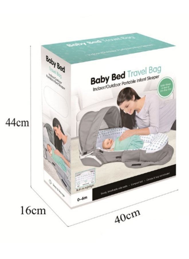 NKX Baby Bassinet Bed Portable Sleeper Travel Bag with mosquito net For Infant  - Image 1