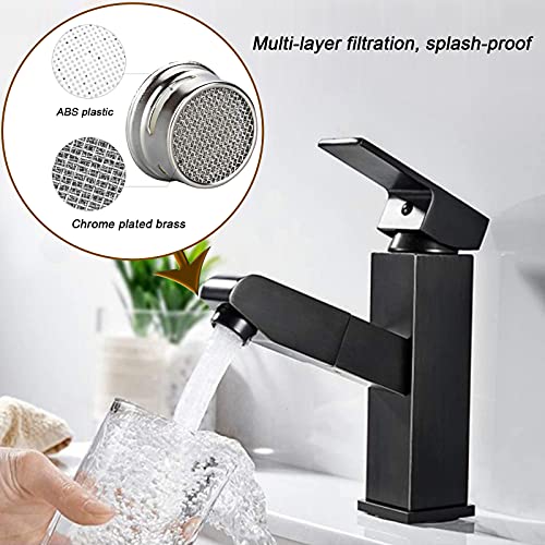 BOETOADG 4PCS 2.2 GPM Faucet Aerator, 2 Pack Aeration Filter Replacement Parts With Brass Housing 15/16 Inch 24mm Male Thread Aerator Faucet Filter With Gasket For Kitchen And Bathroom (Black) - Image 4