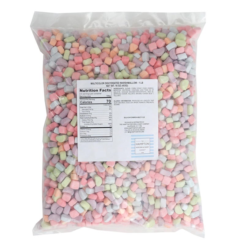 مارشميلو حبوب مجففة، 1 رطل كيس بالجملة من مارشميلو مجفف صغير، شركة هامبتون للبوبكورن والحلويات - Image 2