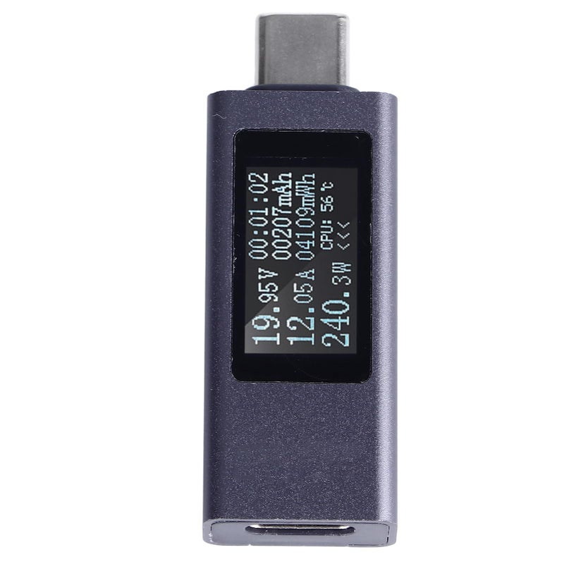 عداد USB C لقياس الطاقة 12A 4 30V PD فولتميتر مع عرض الشحن في الوقت الحقيقي - Image 2