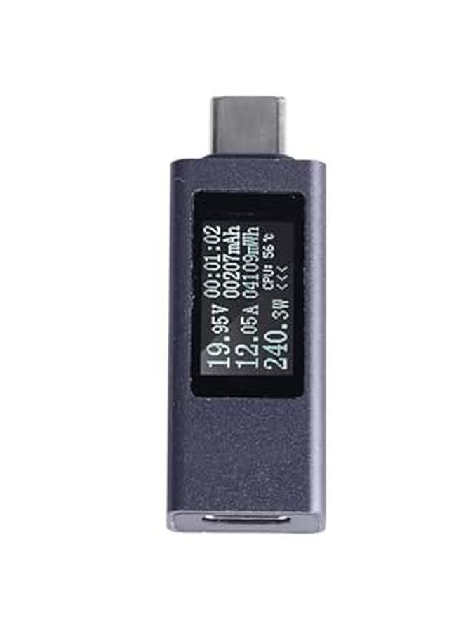 عداد USB C لقياس الطاقة 12A 4 30V PD فولتميتر مع عرض الشحن في الوقت الحقيقي - Image 1