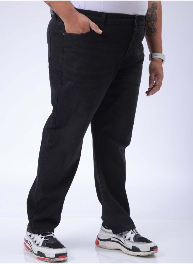 HARDSODA Men Plus Size Vintage Straight Fit Solid Mid-Rise Stretchable Jeans  - Image 4