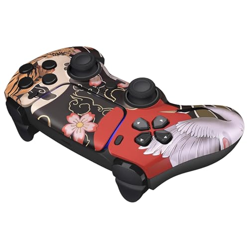 Custom Controllerzz Wireless Controller Compatible with PS5 - Multiple Designs Available (Tiger Blossom) - Image 4