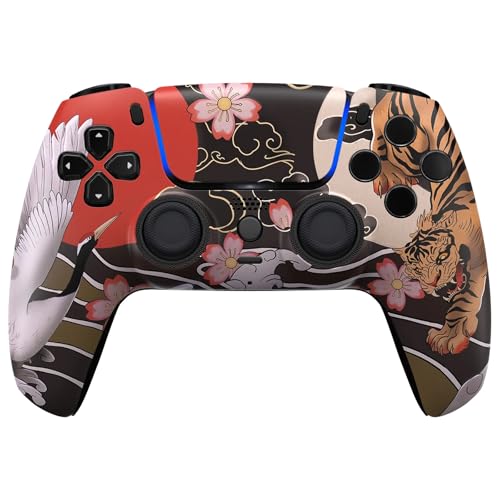 Custom Controllerzz Wireless Controller Compatible with PS5 - Multiple Designs Available (Tiger Blossom) - Image 5