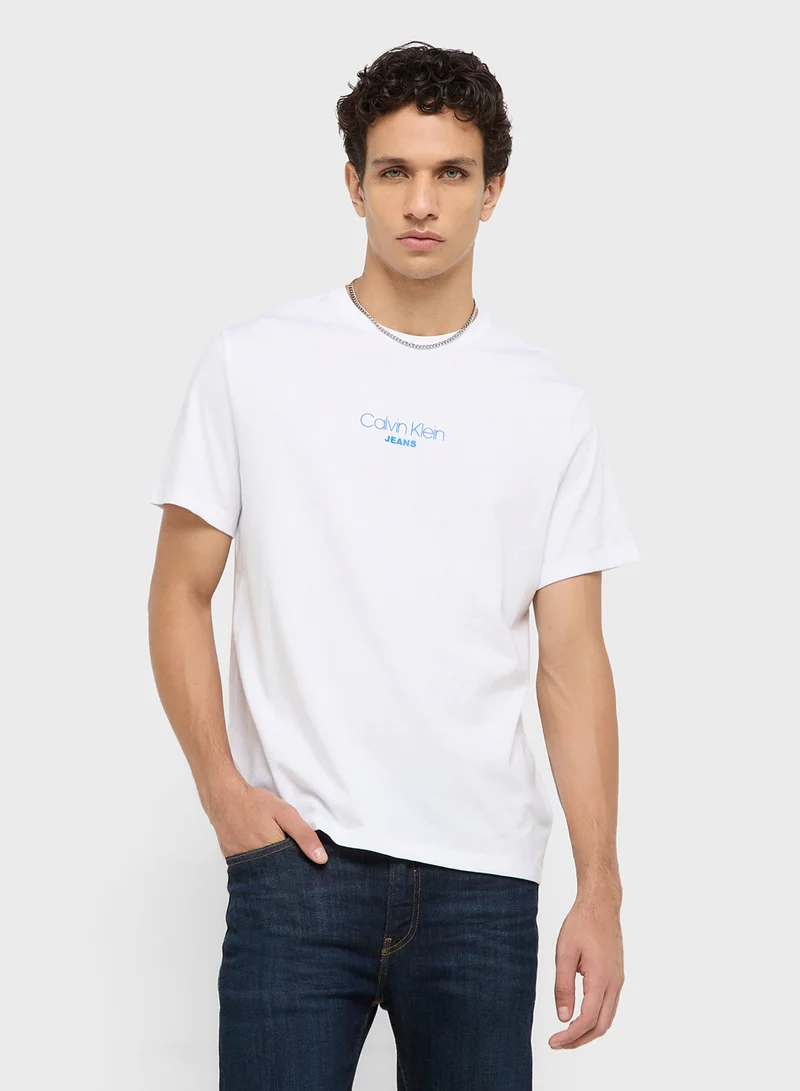 كالفن كلاين جينز Logo Crew Neck T-Shirt