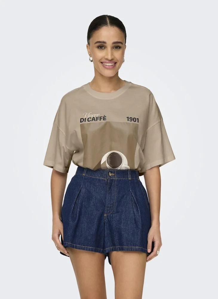 ONLY Printed Crew Neck T-Shirt