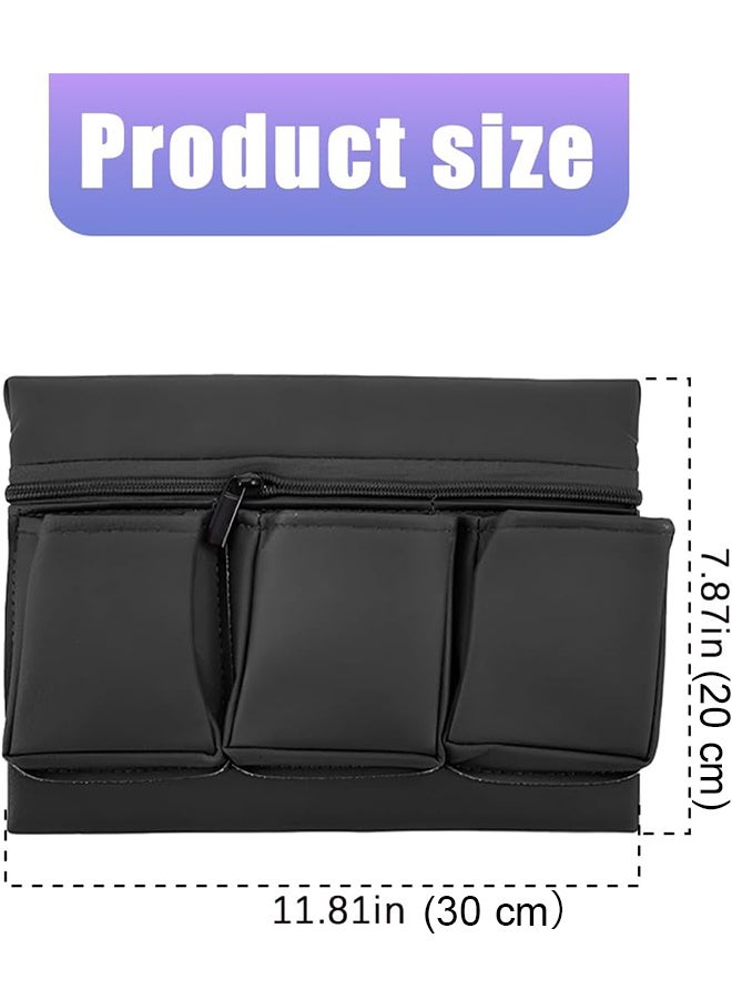 MVAQKLM  Car Window Armrest Storage Box, Leather Vehicle Side Door Organizer with Multiple Pockets, Comfortable Automotive Arm Elbow Rest Pad Bag Accessories, Universal for Most Cars  - Image 2