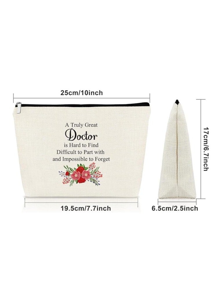 PRINTSHOP4ME Celebrating the Healing Touch Doctor's Day Cosmetic Bag | Doctor's Day Printed Cosmetic Bag Celebrate the Healers Among Us | Impeccable gift for Doctor's day Celebration. - Image 4