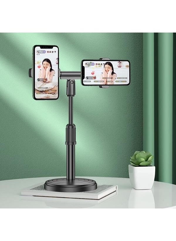 Coofbe - Desktop Live Broadcast Set Double Phone Holder Stand Desktop Live Broadcast Set - Image 1