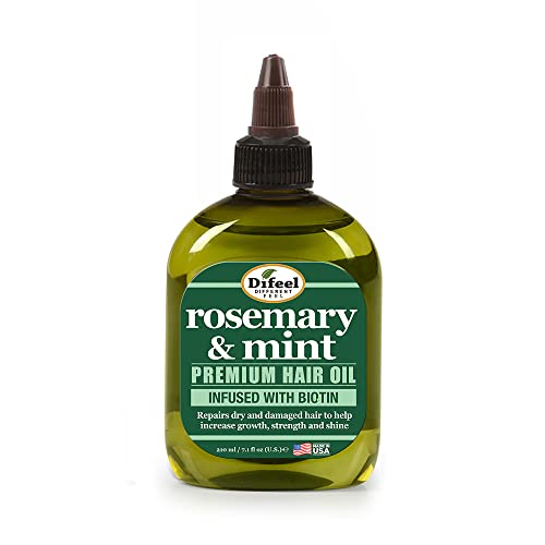 Difeel Rosemary and Mint Premium Hair Oil with Biotin 7.1 oz. (PACK OF 2) - Made with Natural Mint & Rosemary Oil for Hair Growth - Image 3