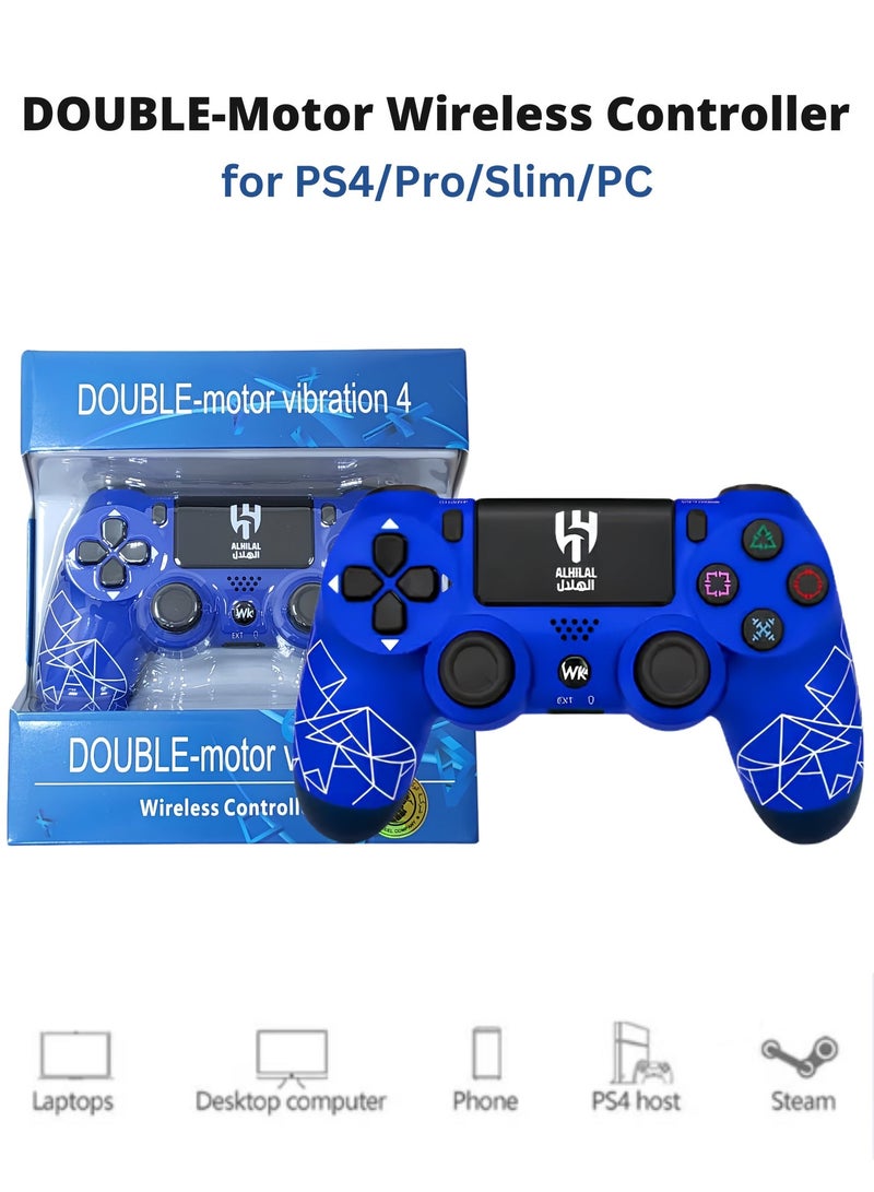 Wireless PS4 Game Controller - Bluetooth Gaming Controller with Dual Vibration, Touchpad, Motion Sensor, Built-In Speaker, USB Rechargeable Gamepad for PS4 Console - Image 1