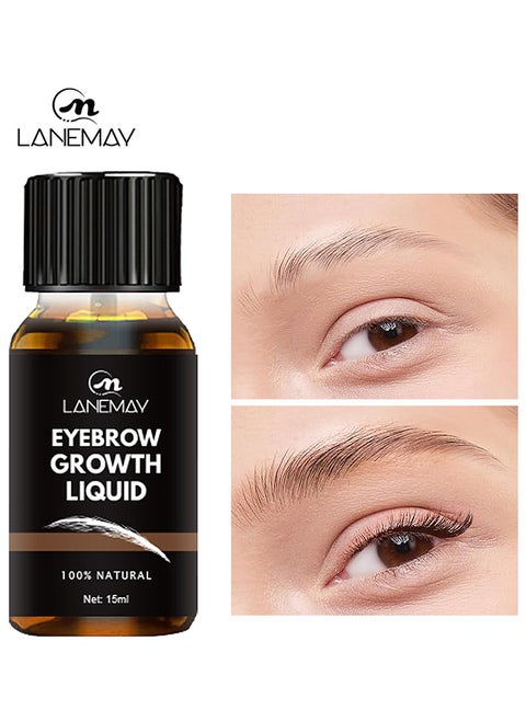 Eyebrow Growth Liquid, Thick Curly And Slender Eyebrow Care Solution, Eyebrow Growth Solution, Natural Growth 15ML