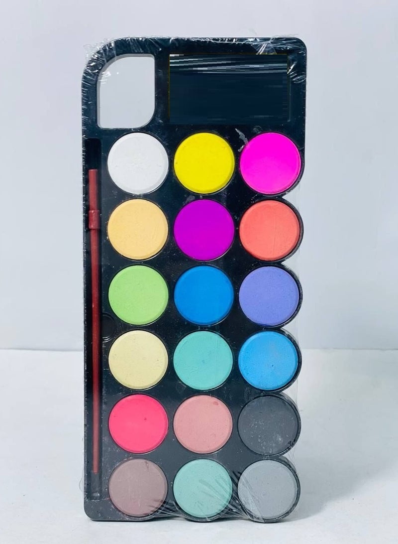 Watercolors, watercolors consisting of 18 different colors and for coloring