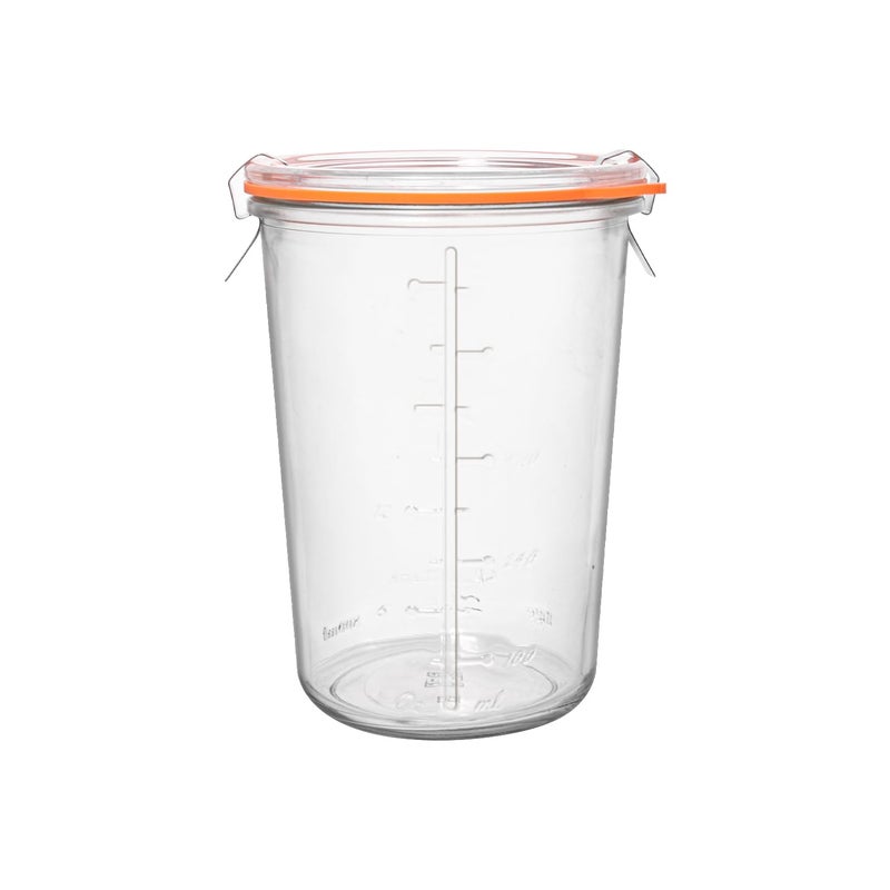 PYVYLO Glass Sourdough Starter Jar,27oz Wide Mouth Jars for Sourdough Starter,Airtight Food Storage Containers with Glass Lid for Bread Baking Supplies - Image 1