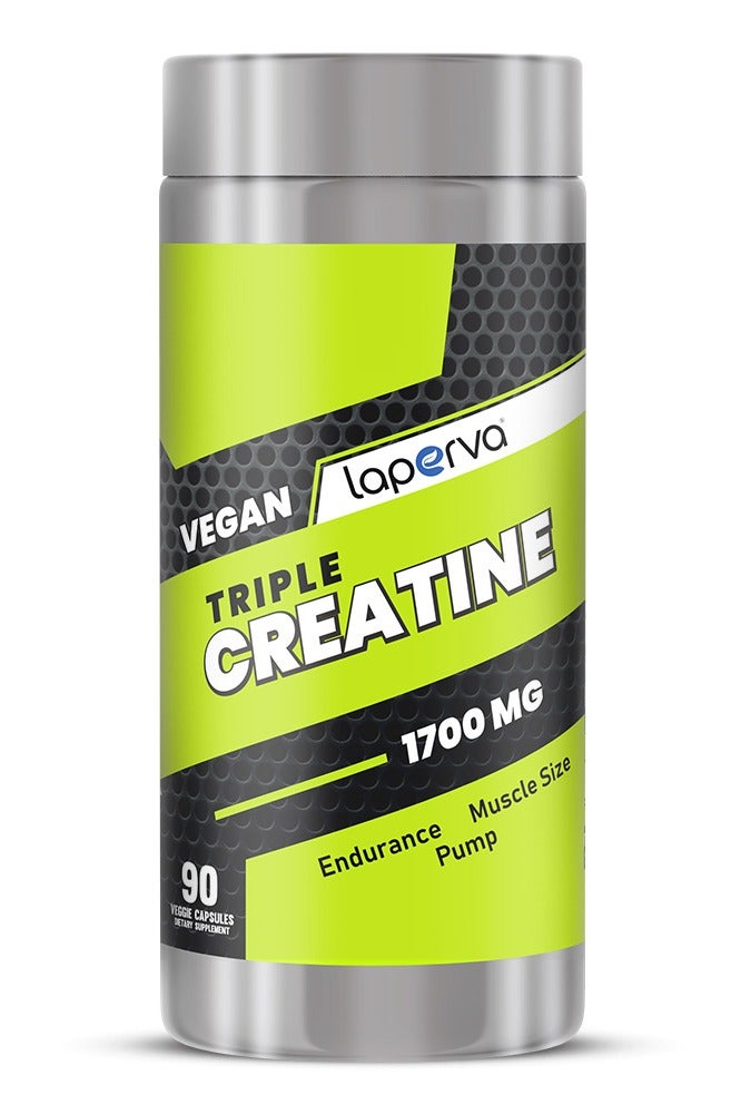 Laperva لابيرفا فيغان تريبل كرياتين، 90 كبسولة نباتية، 1700 ملغ، ضخ، قدرة تحمل - Image 2