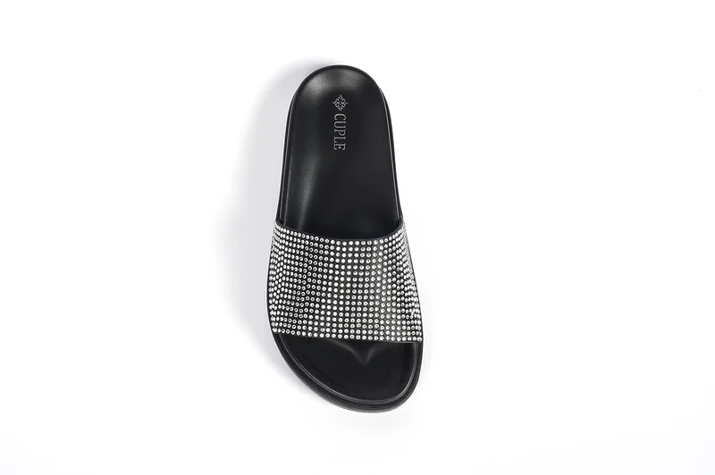 Cuple Womens embelished slide Sandals