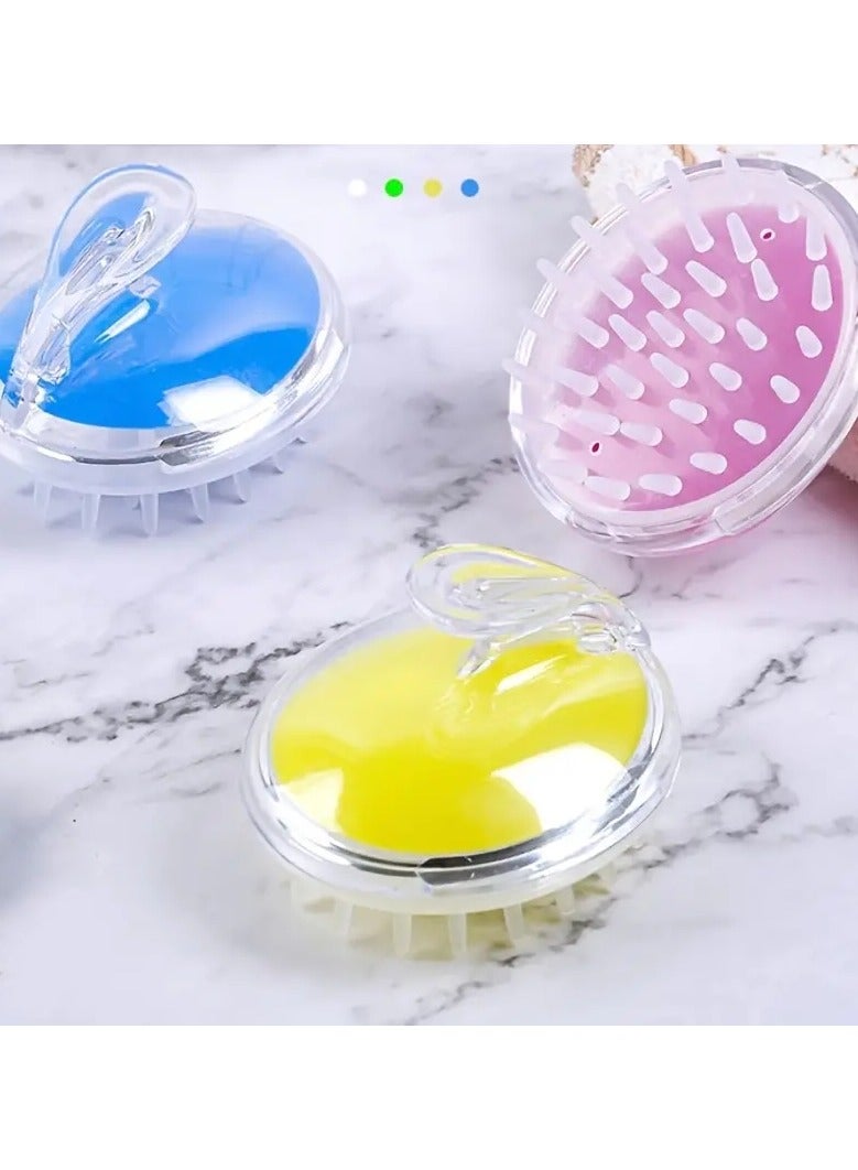 ORiTi Silicone Shampoo Brush Adult Round Shampoo Head Massage Brush Shampoo Comb Long Hair Shampoo Comb Scalp Brush - Image 2
