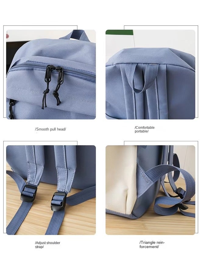 5 Pcs Kids' School Bag,Adult Backpack Set,Student School Bags Backpacks with Pendant Lunch Bag Pencil Case Handbag Coin Purse for Teen Girls School Backpack  - Image 4