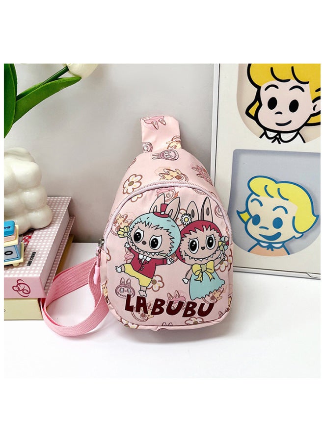 Children's Bag Kindergarten Cartoon Printed Nylon Cloth Shoulder Crossbody Chest Bag For Boys And Girls Baby Wear Coin Purse-Color:Six - Image 1