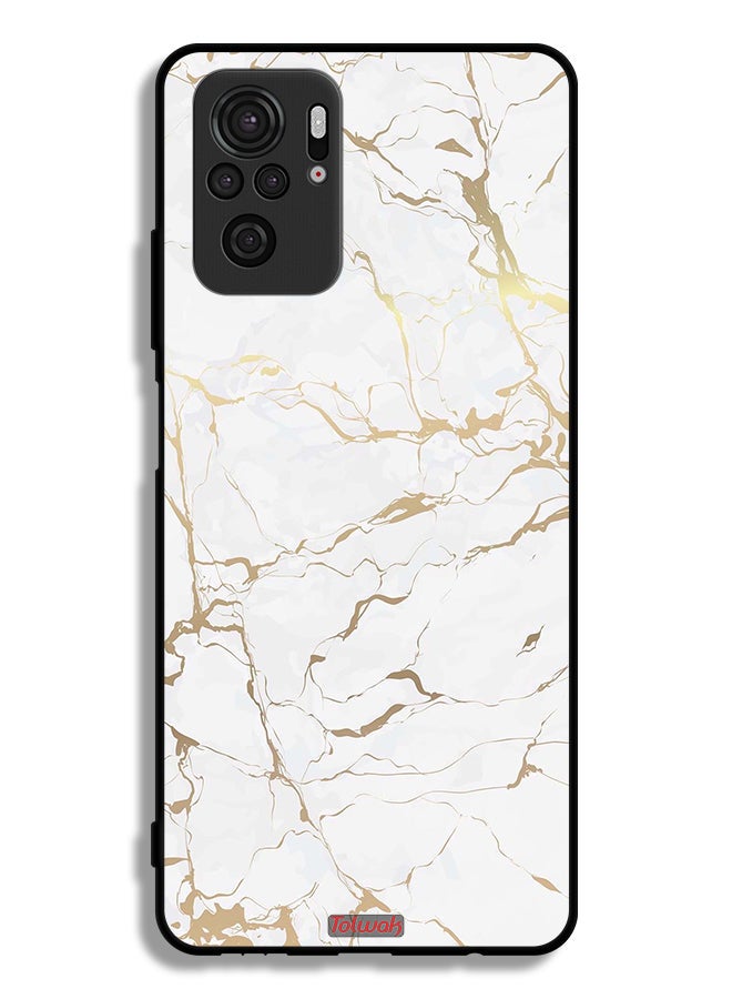 Tolwak Xiaomi Redmi Note 10S Protective Case Cover Marble Pattern - Image 2