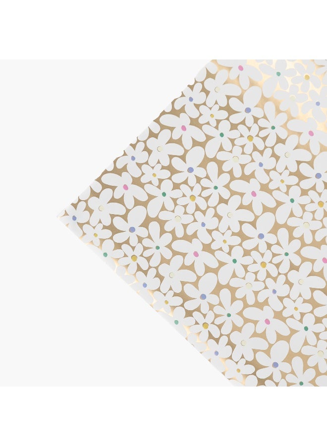 Findz Floral Print Paper Gift Wrap - 70x200 cms - Image 3