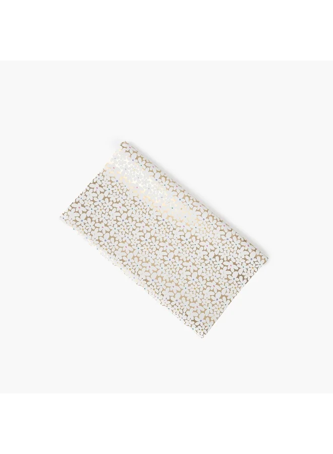 Findz Findz Floral Print Paper Gift Wrap - 70x200 cms