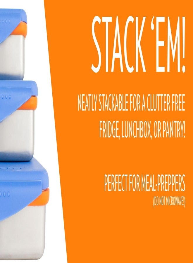 New Wave Enviro Safe Snacker by New Wave, Stainless Steel Food Container, BPA Free, Stackable and Cabinet Friendly, Teal, 23oz. Capacity - Image 5