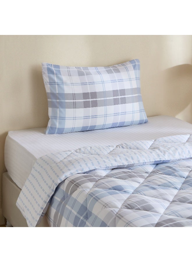 Home Box Madrid Plaid Twin Comforter Set for Kids - Image 1