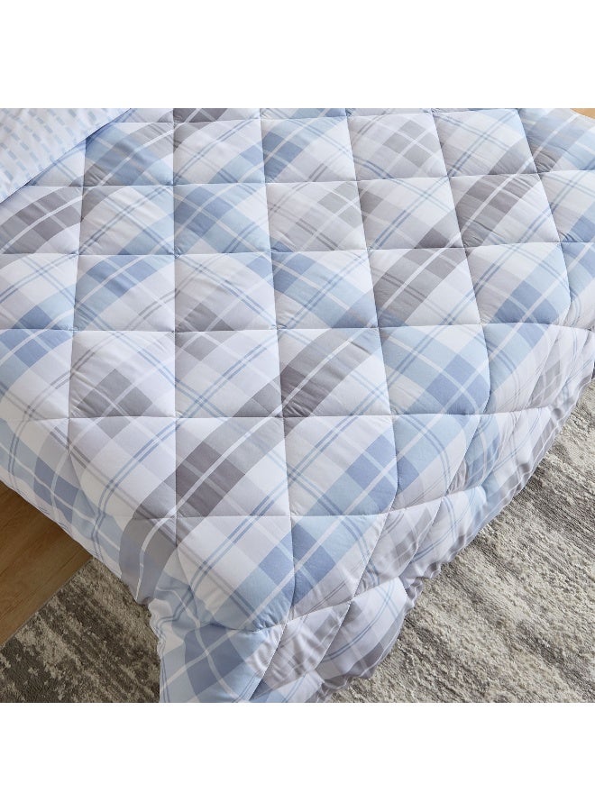 Home Box Madrid Plaid Twin Comforter Set for Kids - Image 5