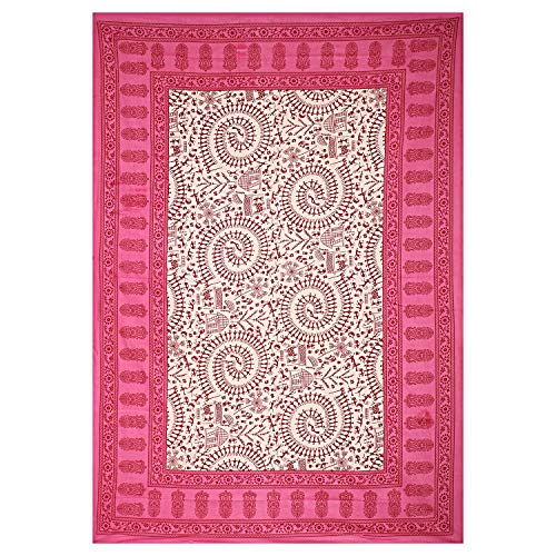 UNIBLISS Cotton 144 TC Bedsheet (Single_Pink) - Image 2
