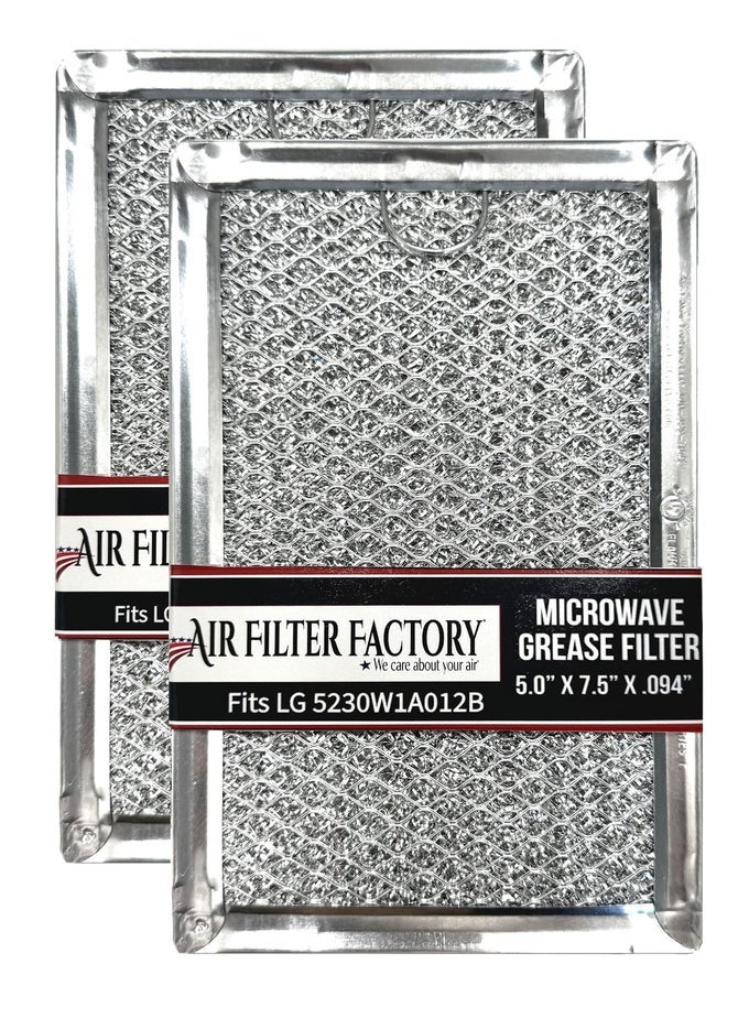 MICROWAVE OVEN REPLACEMENT FOR LG 5230W1A012B 12LAYER ALUMINUM MESH GREASE FILTERS 2PACK
