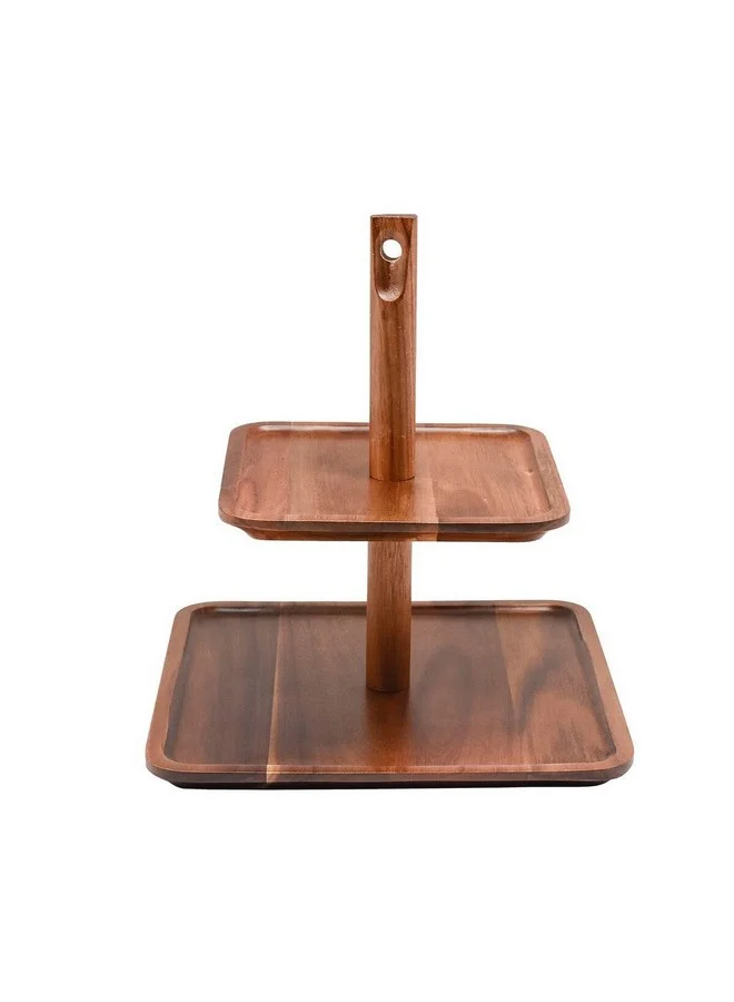 Bien Servi 2-Layer High Quality Snack Stand Brown 25 x 25 cm SR18725A-SQ