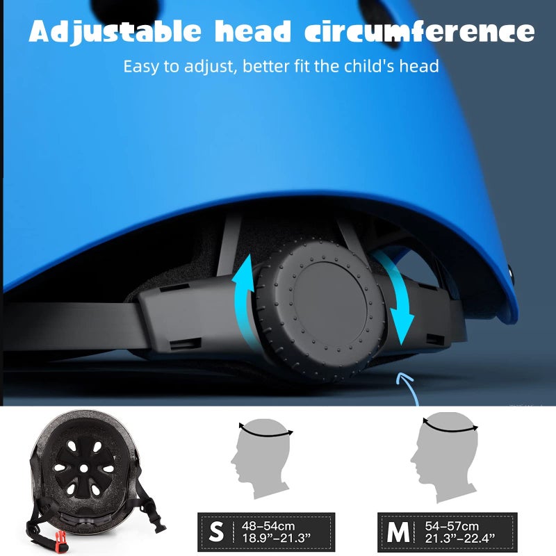 FOOKCIAN Kids Bike Helmet Set Adjustable for Children, Boys, Girls and Teenagers Aged 3-8 Years Includes Elbow, Knee, Wrist Guards Children's Helmet Protection Set for Bikes SkateboardsRollerskates - Image 2