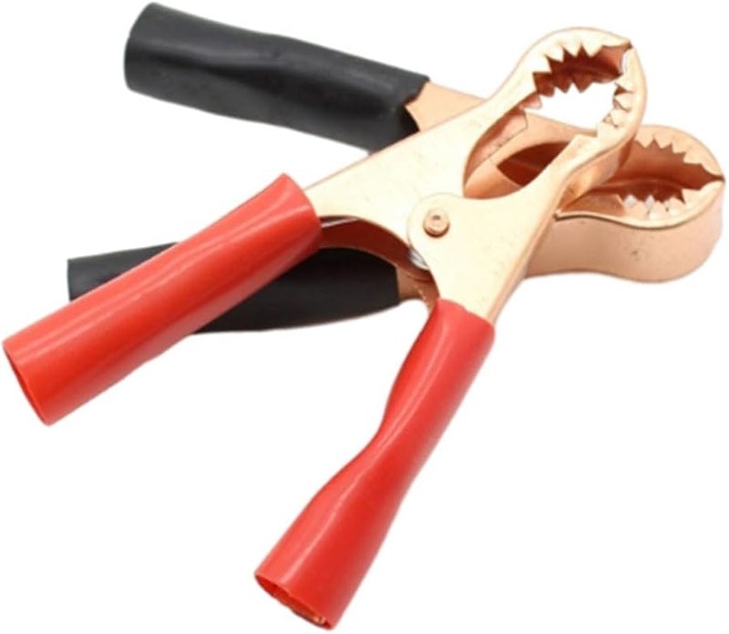 2PCS 30A Spring Clip Battery Connector with Wire High Conductivity Copper Plated Car Battery Terminal Clips - Image 2