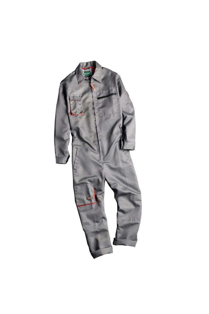 XL long sleeve New Men's Long-Sleeved Overalls Overalls Zipper Pocket Jumpsuit Jumpsuit Fashion Labo