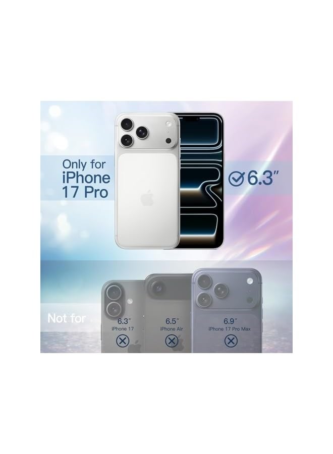 JETech Glitter Case for iPhone 17 Pro 6.3-Inch, Bling Sparkle Shockproof Phone Bumper Cover, Cute Sparkly for Women and Girls (Clear) - Image 2