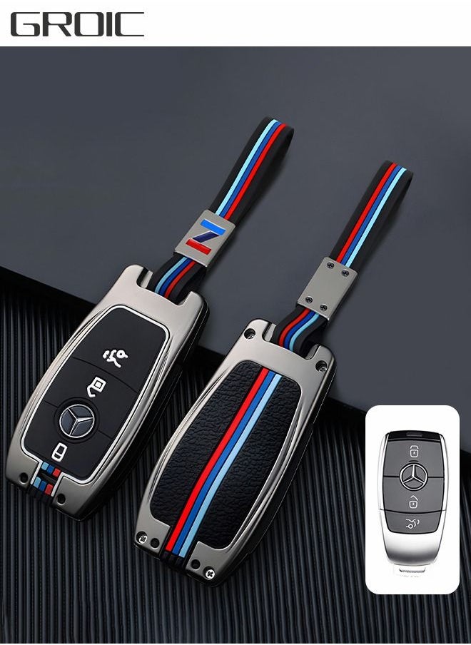 GROIC - For Mercedes Benz Key Fob Cover, Full Protection Key Fob Shell Keyless Smart Key Holder Compatible with Mercedes Benz Luxury Shell Buckle Case - Image 1