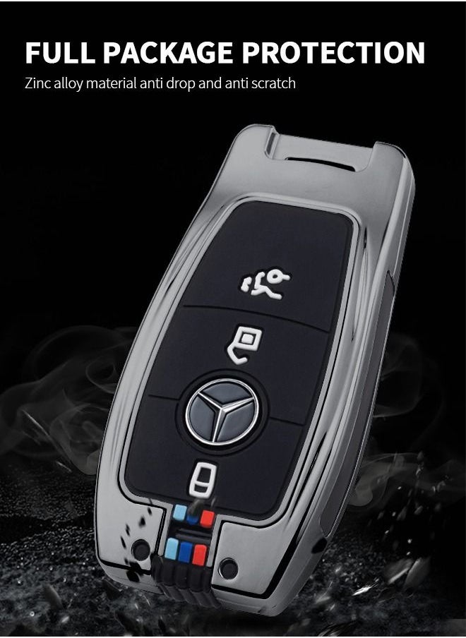 GROIC - For Mercedes Benz Key Fob Cover, Full Protection Key Fob Shell Keyless Smart Key Holder Compatible with Mercedes Benz Luxury Shell Buckle Case - Image 1