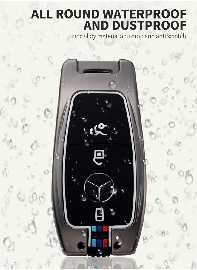 GROIC - For Mercedes Benz Key Fob Cover, Full Protection Key Fob Shell Keyless Smart Key Holder Compatible with Mercedes Benz Luxury Shell Buckle Case - Image 1
