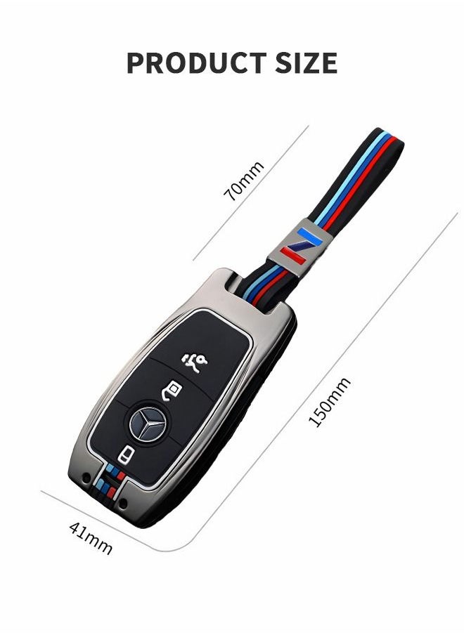 GROIC - For Mercedes Benz Key Fob Cover, Full Protection Key Fob Shell Keyless Smart Key Holder Compatible with Mercedes Benz Luxury Shell Buckle Case - Image 1