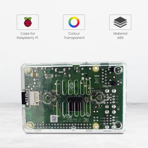 sb components Raspberry Pi 3 Model B+ Transparent Case - Access to All Ports - Image 3