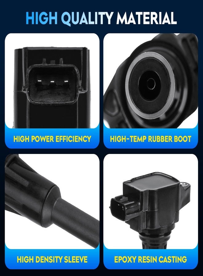 AEagle Ignition Coil Pack 4pcs for Infiniti FX50 M56 Q70 Q70L QX60 QX70, Nissan March Altima Cube NP300 Frontier NV200 Rogue Select Sentra Tiida Urvan Versa, 1788369 C1696 22448ED000 UF549 22448-JA00A - Image 2