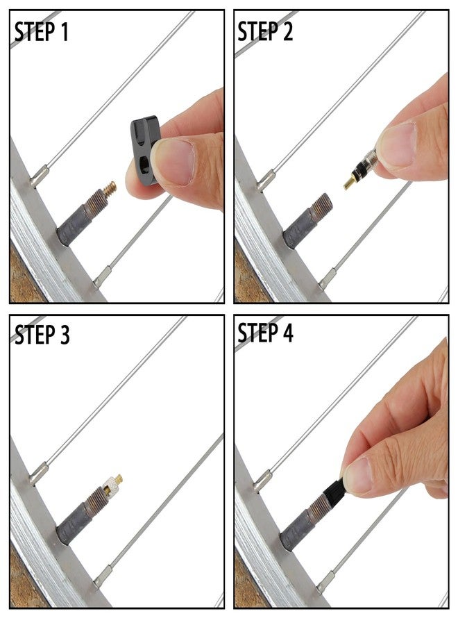 ZHSMS 23 Pieces Presta Valve Core, Bike Valve Core Removal Tool with Tubeless Valve, Presta Valve Caps, Brass Presta Valve Adapter for Tubeless Road MTB Tires - Image 5
