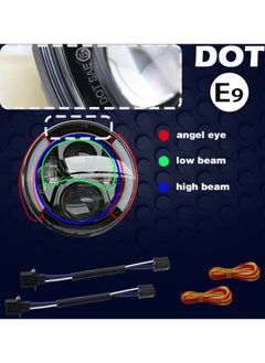NIBEMINENT 12V/24V Motorcycle LED Headlight Round Retro For Jeep Wrangler  - Image 2