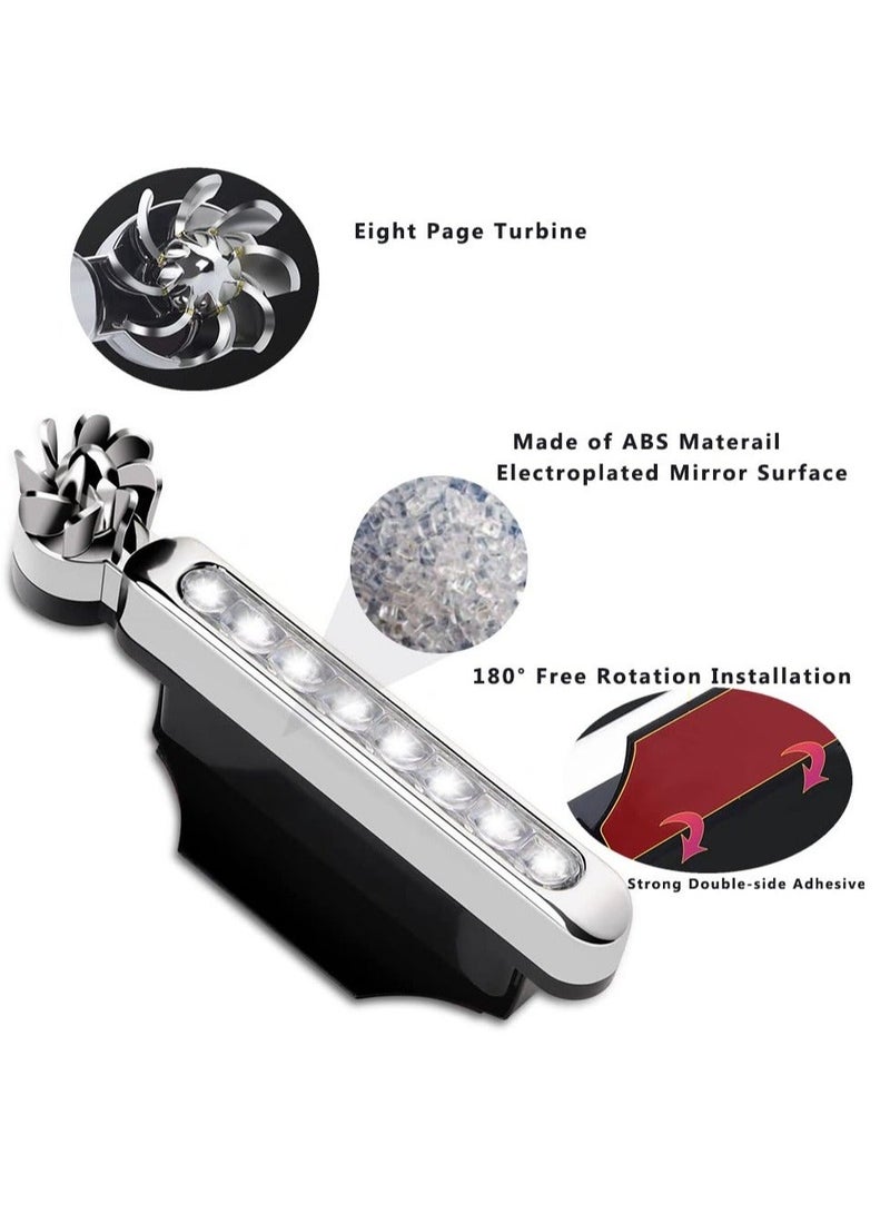 بيوينتي Wind Power Daytime Running Light 1 Pair 8LEDs Car Universal Wind Energy Powered Daytime Running Light Auxiliary Lamp Automobile Decorative Lamp No Need External Power Supply-Blue - Image 2