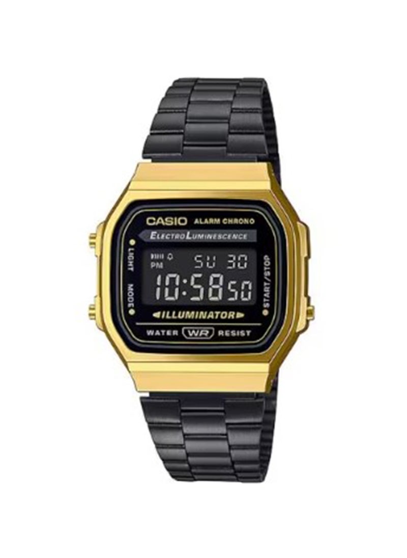 CASIO ساعة يد رقمية نسائية عتيقة A168WEGB-1BDF