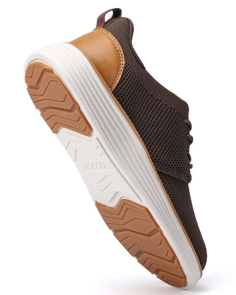 VILOCY Boy's Slip On Casual Dress Sneaker Hands Free Fashion Shoes Comfortable Oxfords Mesh Tennis Breathable School Uniform Formal Church Shoes Brown,38New - Image 4