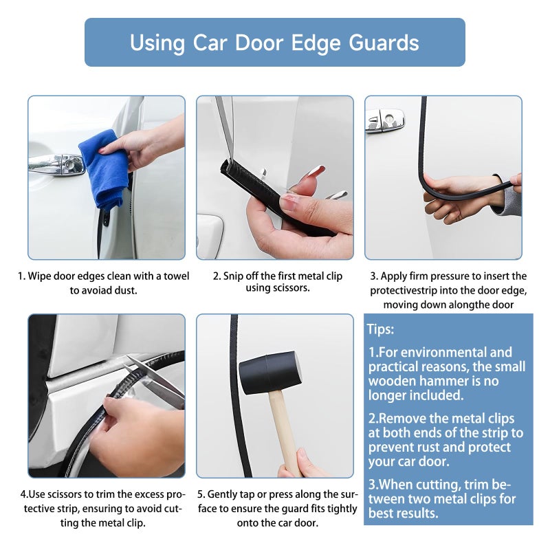 Winfort 16.5FT(5M) Universal Car Door Edge Protector Guards, No-Glue Required Rubber Seal U Shape Automotive Door Entry Guard, Suitable for Most Cars, SUVs and Trucks (Red) - Image 4