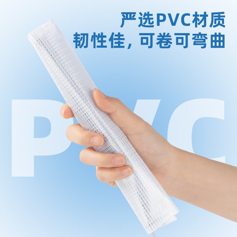 Deli 63451-A5 zipper bag transparent PVC thickened student stationery office bills documents for storage - Image 4